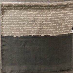 Nordstrom Classic 100% Silk Rectangular Vintage Scarf in Olive Green Size OS